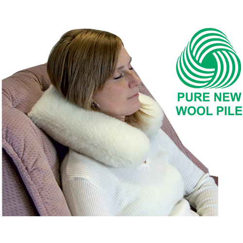Wool Pile Neck Support Cushion