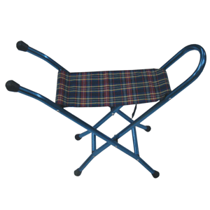 Blue Folding Aluminium Stick Seat